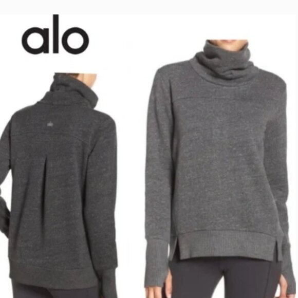 ALO Yoga Tops - Alo YOGA HAZE Funnel Neck Sweatshirt - XS
